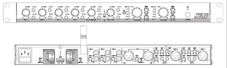 AUDAC PRE126, двухзонный стереофонический матричный микшер-предусилитель